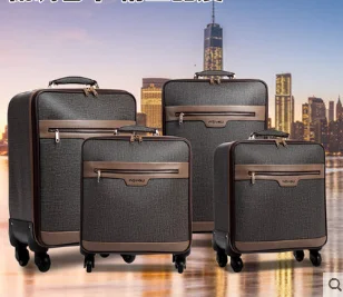 

Business Suitcase universal wheel trolley box travel suitcase soft box men and women code boarding box PU Suitcase bag CD50