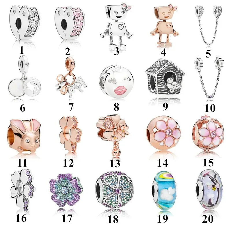 

2018 Spring Collection Bella Bot and Friends & Hope of Spring Charm Beads Fits Pandora Bracelet 925 Sterling Silver DIY Jewelry.