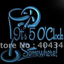 LB560-это 5 часов где-то Бар Пивной свет знак