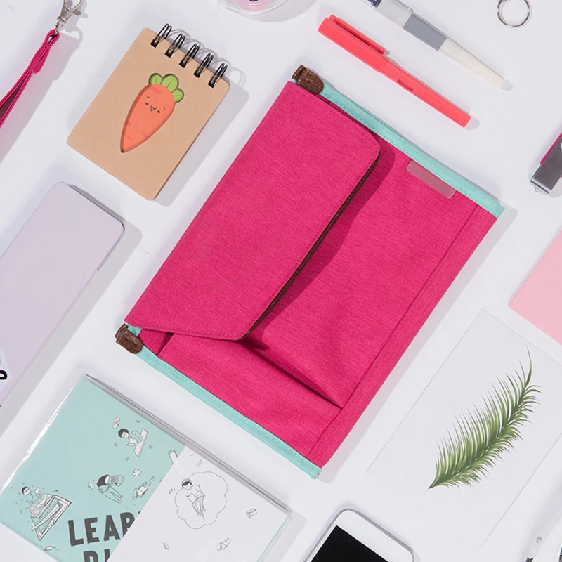 Travel Document Organizer Storage Bags Portable Student Notebooks Pencil Pen Folder Case Office Sta