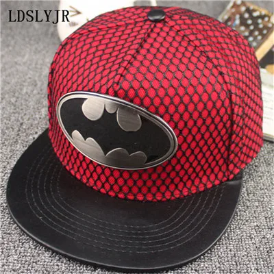 Бейсбольная кепка с акриловым металлическим крестом, Суперменом, Бэтменом, крокодилом, хип-хоп кепка, регулируемая бейсболка для мужчин и женщин - Цвет: red