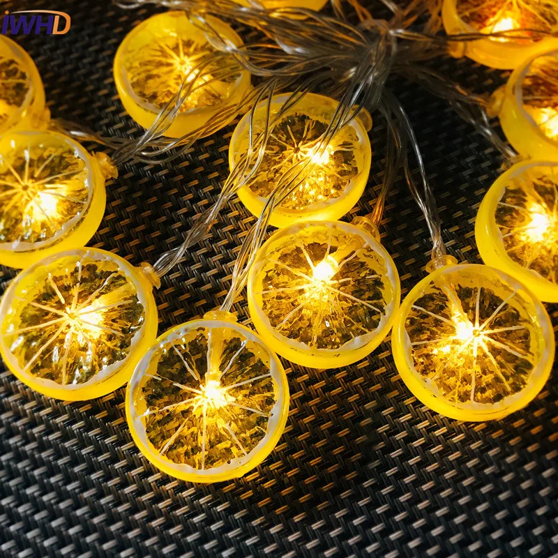 

IWHD Romantic Lemon LED Christmas lights Luces Led Decoracion Holiday lighting String Light Home Party Fairy Wedding Decoration