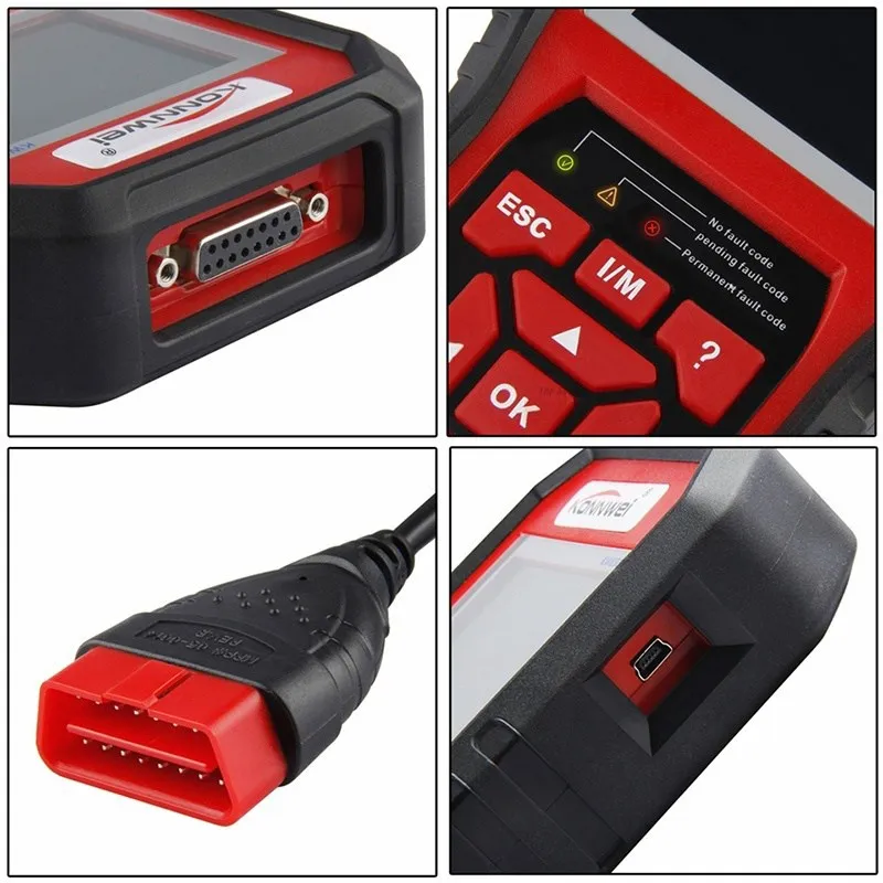 OBD 2 Autoscanner Diagnostic Tool OBD2 OBDII Car Motor Default Diagnosis Instrument Code Readers & Scan Tools with 8 Languages   (6)