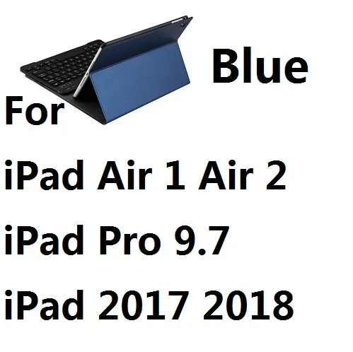 Ультратонкий беспроводной Bluetooth чехол-клавиатура для iPad Mini 12345 Air12 iPad 9,7 Pro 10,5 11 дюймов Air 10,2 - Цвет: For iPad 9.7 Blue