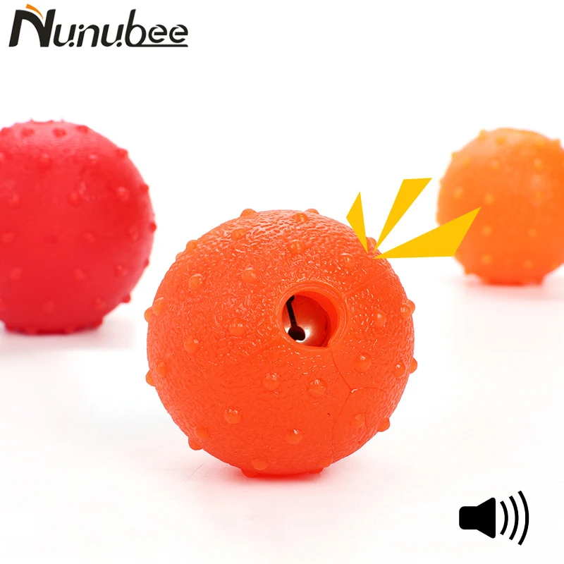 Nunubee Rubber Elastic Sound Bell Balls Dogs Toy Pet Puppy Chew Play