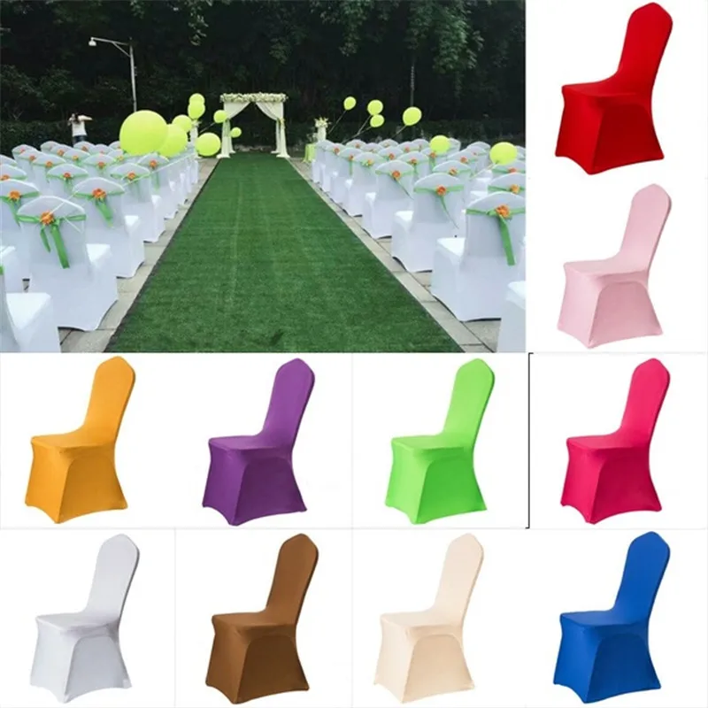 

Top Quality Universal White Stretch Polyester Banquet Wedding Party Spandex Chair Covers for Weddings Banquet Hotel Decoration