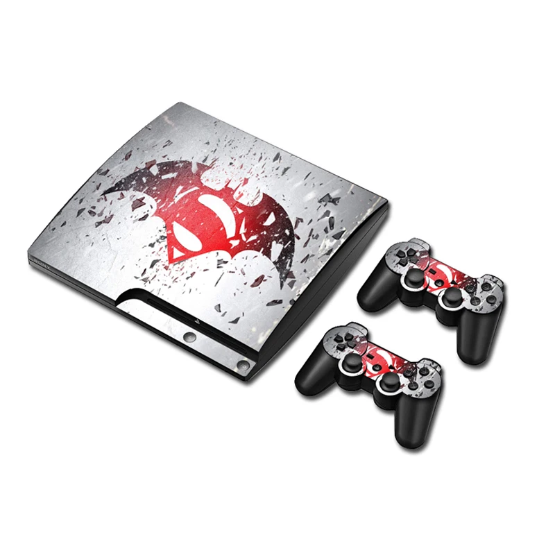 1 Наклейка для PS3 Slim Playstation 3 игровая консоль Skin Slim+ 2 шт скины для PS3 Slim контроллеры аксессуары - Цвет: 1