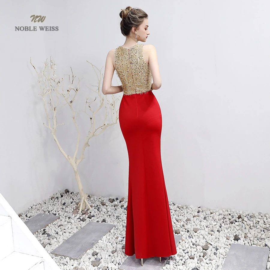 Long Prom Dresses V-Neck Beading Floor-Length Trumpet / Mermaid Sexy Prom Dress