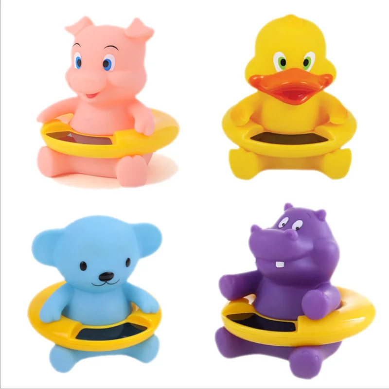 

Infant Baby Temperature Water Thermometer Bear Baby Bath Thermometer Duck Dinosaur Baby Tub Toy Temperature Tester Kid Bath Toy