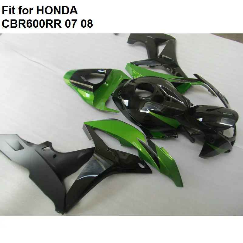 Горячая Распродажа Обтекатели для Honda CBR 600RR 07 08 комплект обтекателей CBR600RR 2007 2008 цвета: зеленый, черный TY05