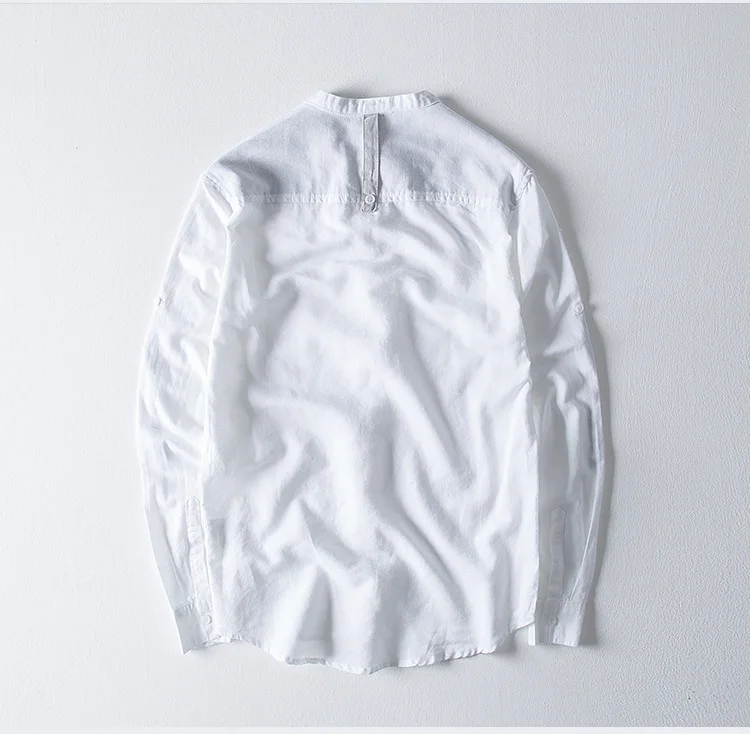 ICPANS повседневные мужские рубашки с длинным рукавом Camisa Masculina, приталенная повседневная мужская одежда в китайском стиле, классическая белая мужская рубашка