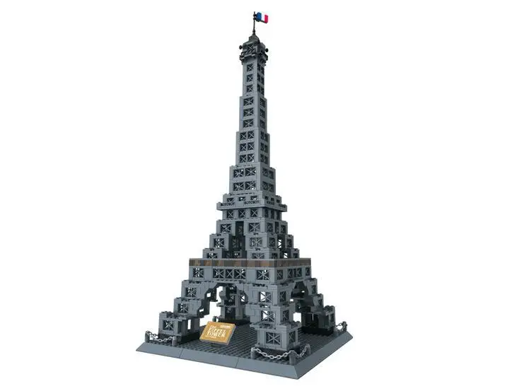 8015 8015 Эйфелева башня без оригинальной коробки Просветите Building Block Набор 3D Строительство кирпича игрушечные лошадки развивающая игрушка конструктор - Цвет: 8015
