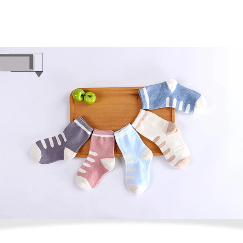 KiDaDndy/5 пар сумок, распродажа, хлопковые детские носки, милые хлопковые носки с рисунками для малышей, детские носки без пяток, толстые и теплые, LCH105
