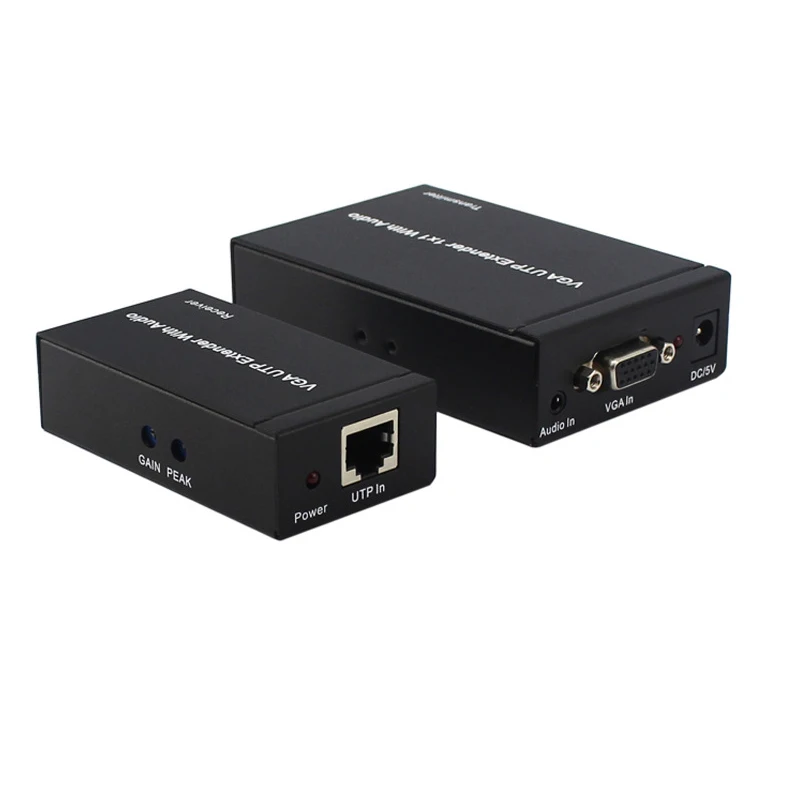 

Up to 300M VGA extender VGA UTP Extender Splitter 1X1 VGA loop+Ethernet port VGA audio video extender for PC laptop projector