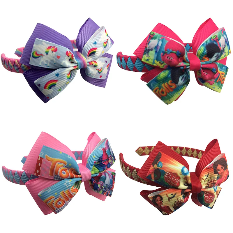 

7 inches of cartoon characters bow bow hair clip bowknot hairpin princess headdress gift hair accessories