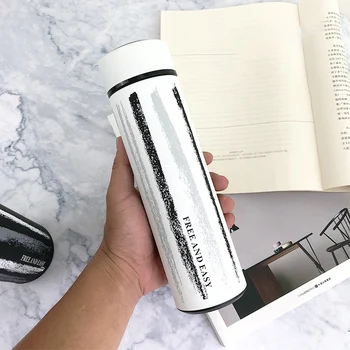 

500ml Thermos Cup New Design Double Wall Stainless Steel Vacuum Flasks Coffee Tea Milk Travel Mug Thermos Bottle Gift Thermoscup