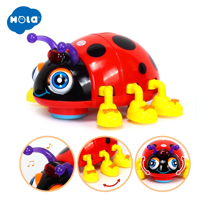 Action Brinquedos Primeira Infancia Eletronicos Puzzle Insect Toys with flashing light Baby Toys Free Shipping 82721D Ladybug