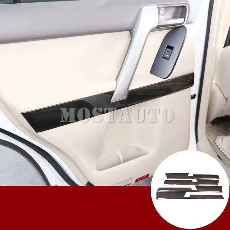 Для Toyota Land Cruiser Prado FJ150 черный двери автомобиля Панельное литье Накладка 2010- 4 шт