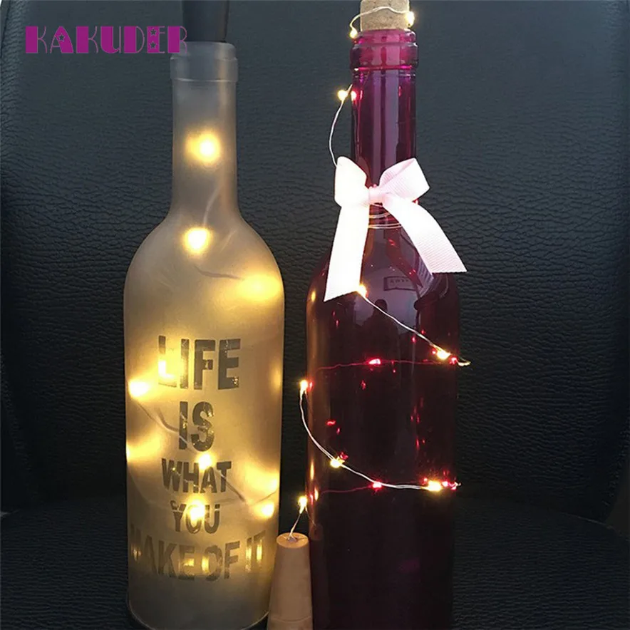 10LED Copper Wire String Light with Bottle Stopper for Glass Craft Fairy Valentines Wedding Decoration Lamp Party L70607 | Лампы и