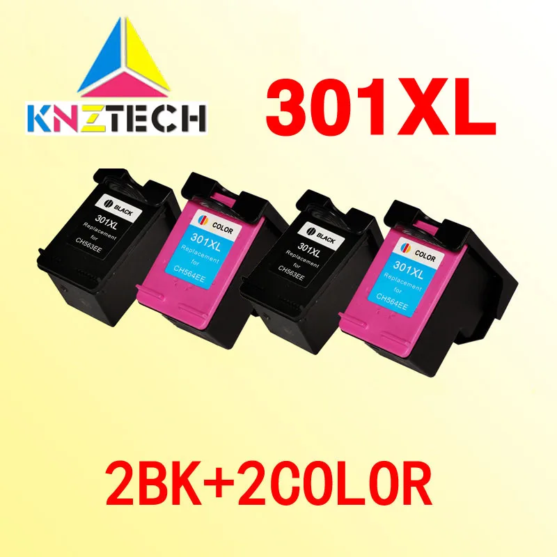 

4x compatible ink cartridges compatible for hp301 replacement for 301 301xl Officejet 4630 4634 4639 Envy 4500 4502 4505