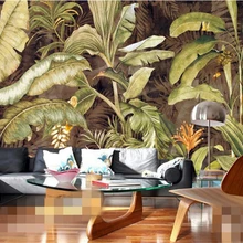 Beibehang пользовательские обои Европа и Америка ретро тропические растения банановый лист Банан цветок картина маслом задний план стены