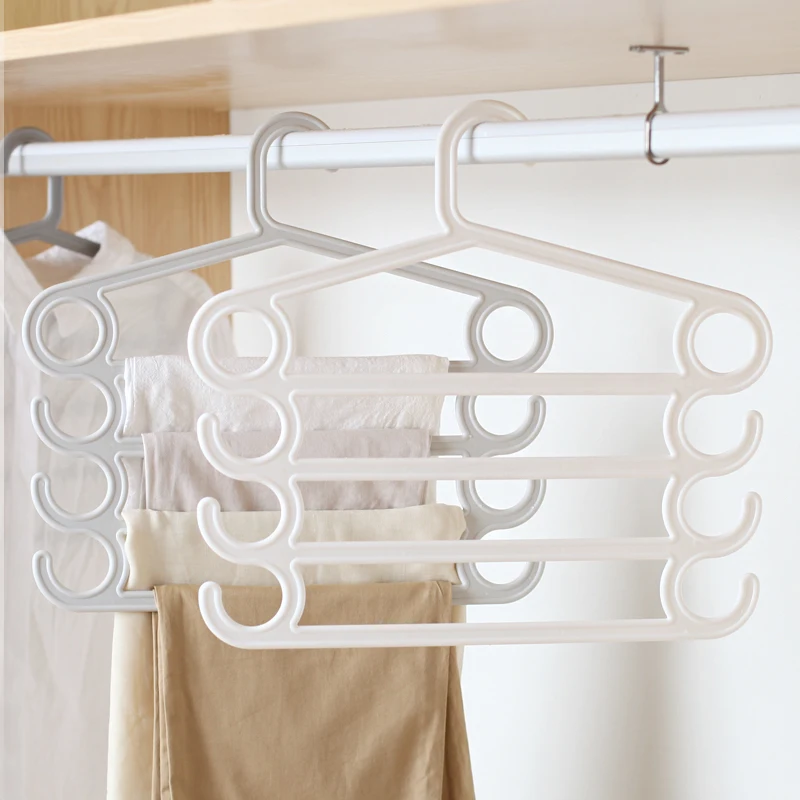 Multi layer wardrobe pant rack multi function magic pant rack pants arrangement coat hanger