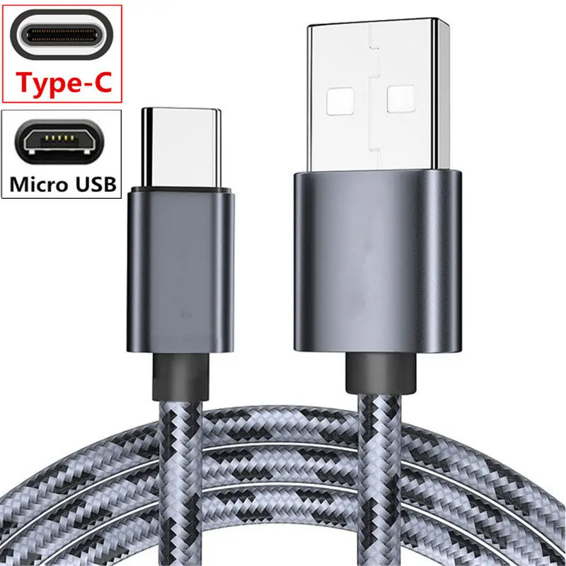 

For Samsung Galaxy S9 J5 2017 A3 A5 A7 J7 J3 2016 Type C & Micro USB A8 2018 S8 Plus J2 Pro Note 8 S6 S7 Edge Charger Cable