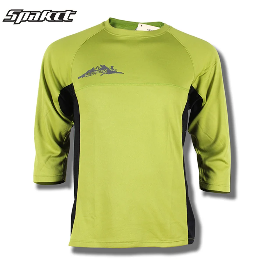 

SPAKCT Motocross Downhill Jersey Mountain Bike Motorcycle MTB DH Cycling Jerseys Three-quarter Sleeve Shirt Ciclismo Clothing
