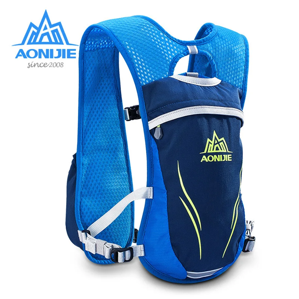 

AONIJIE 5.5L Sport Running Bag With 2pc 250ML Bottles Outdoor Cycling Backpack Packsack Riding Bike Hiking Camping Backpack