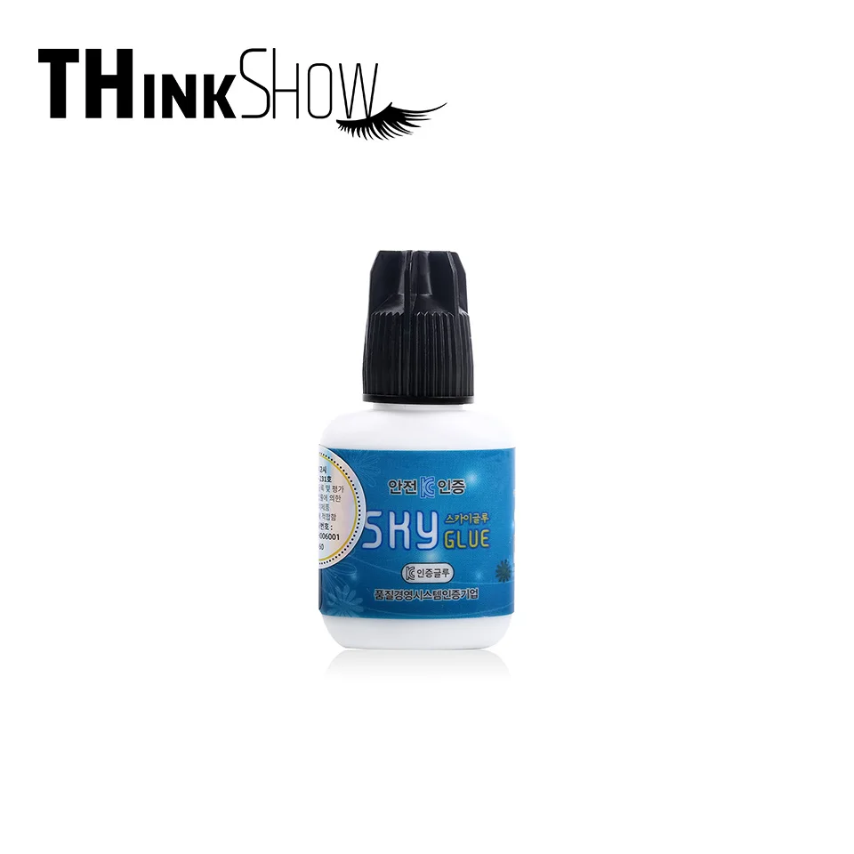 

10ml Eyelash Extension Glue Korea Sky Glue,3-4s Fast Dry,Best Adhesive for Eyelash,10ml Black Cap Sky Glue