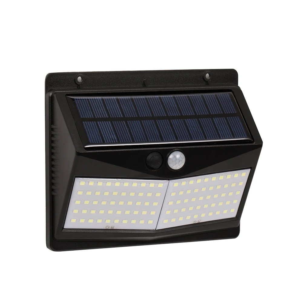 

Patio Wireless Garden PIR Sensor Wide Angle Waterproof Security Garage Solar Light Outdoor 100 LED Wall Mount Courtyard Fence