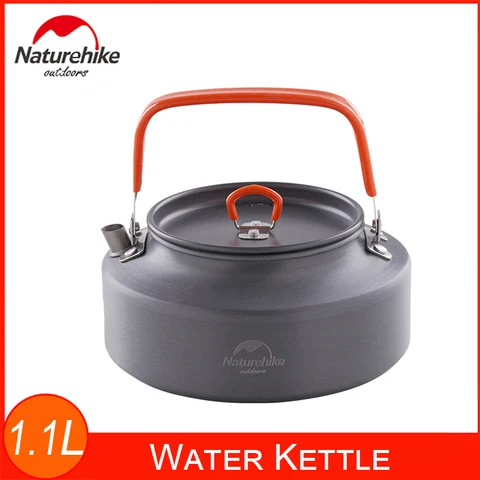 Pote de Água de Alumínio com Bolsa de Transporte Compacto e Leve Bule de Café ao ar Livre para Camping Naturehike Chaleira 1.1l Chá