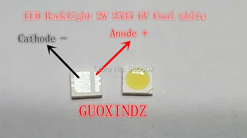 High Power White LED Backlight 2W 3535 6V TV