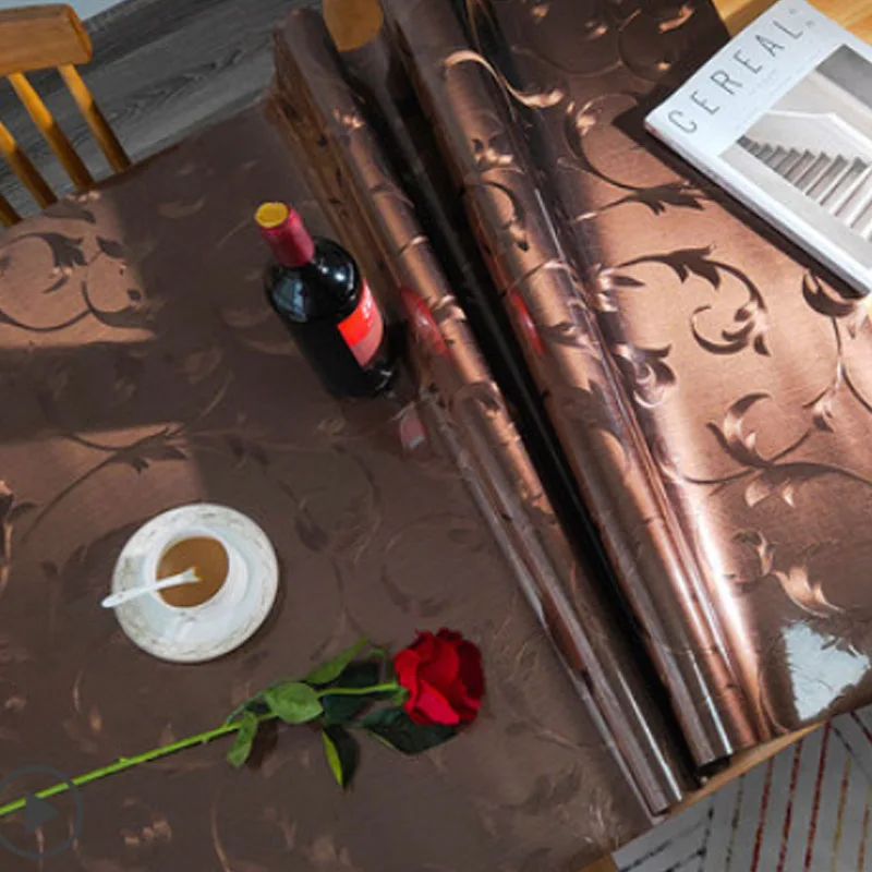 Skup Zamglony obrus z pvc wodoodporny retro miedź obrus olejoodporny prostokątny stół tkaniny chroń pulpit łatwy do czyszczenia