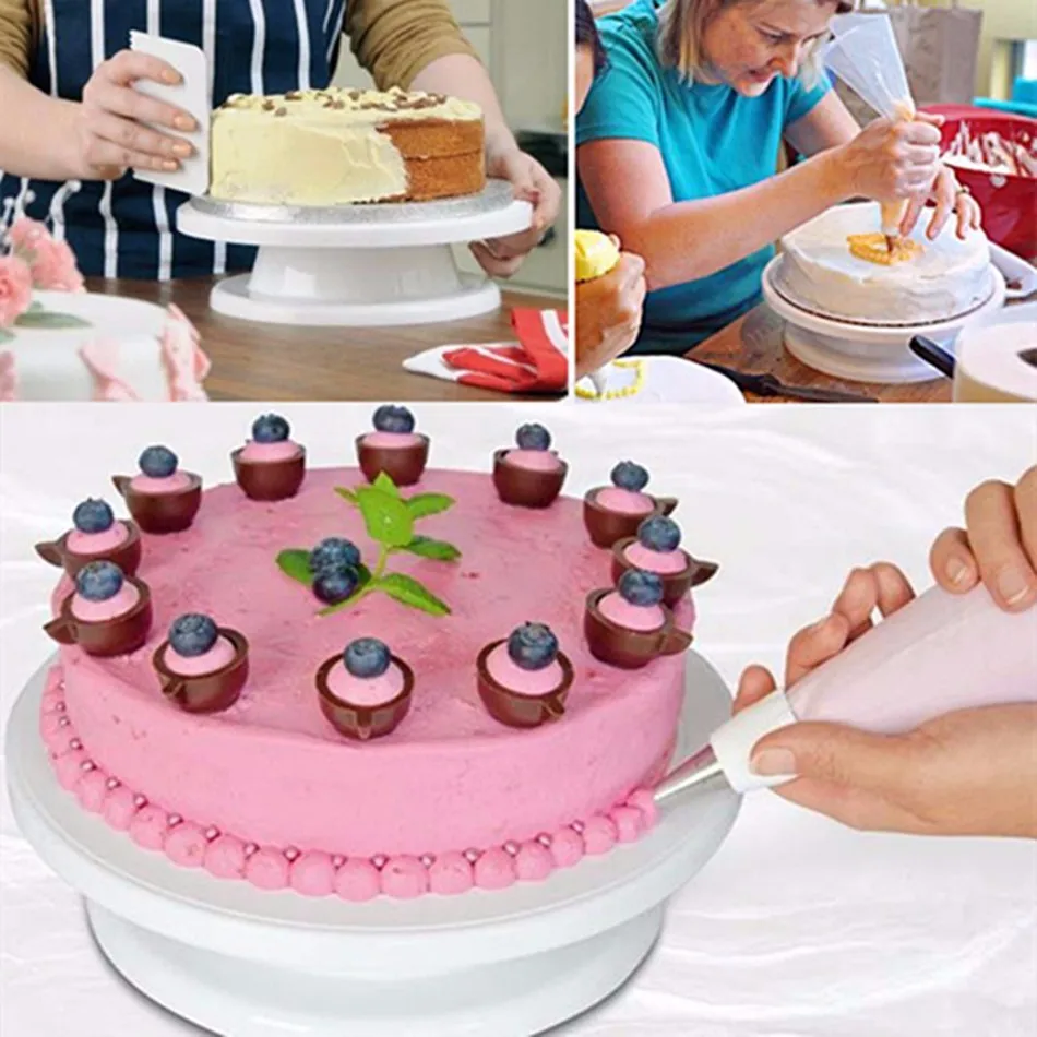 Facemile Cake Swivel Plate Revolving Cake Sugarcraft Turntable Decoration Stand Platform turntable Baking Tools 03106