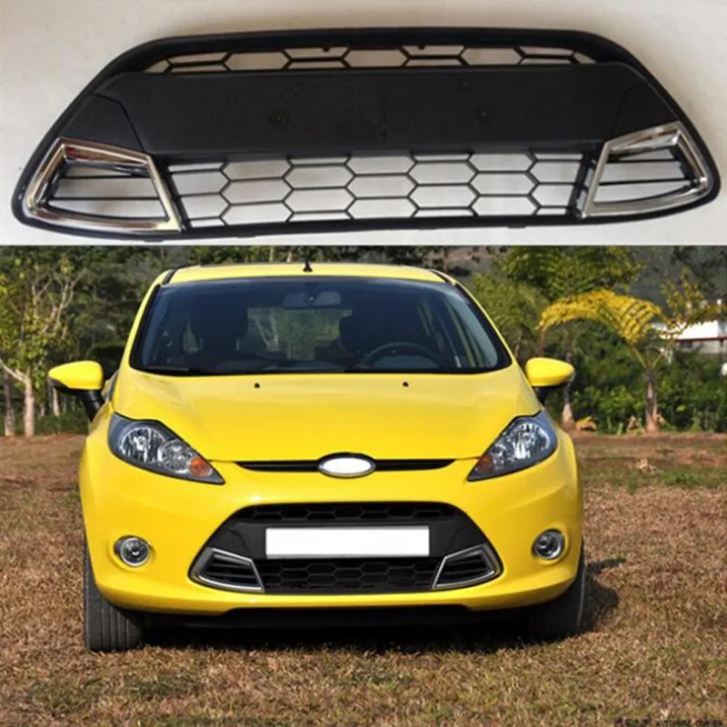 

ABS Black Car Front Bumper Lower Grille For Ford Fiesta 2009- 2013