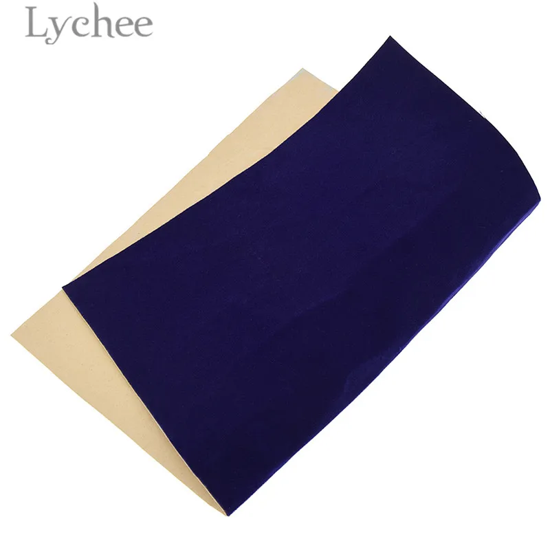 Lychee Life 29x21 см A4 самоклеющиеся бархатные ткани высокого качества сплошной цвет ткань DIY лайнер бумага для бантов ювелирные ящики - Цвет: 3