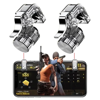 

Mobile phone Game Fire Button Smart Phone Gaming Metal Trigger L1 R1 Shooter for iphone Knives out/ Rules of Survival/ PUBG