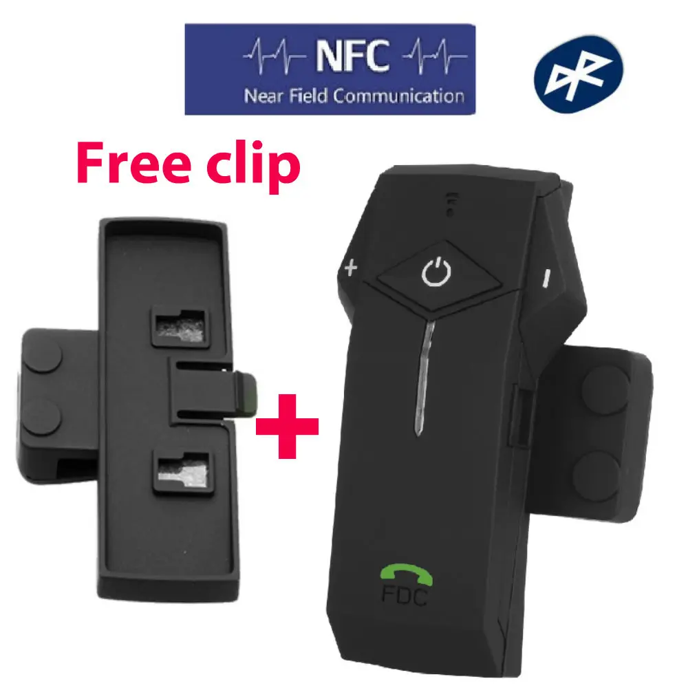 

Free Shipping! COLO 1KM NFC A2DP AVRCP Motorbike Helmet Bluetooth Intercom Headset+Free Bracket