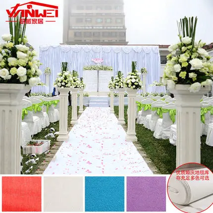 

59"(W)*65.6Ft(L) White Non-woen Fabric Wedding Aisle Runner Carpet