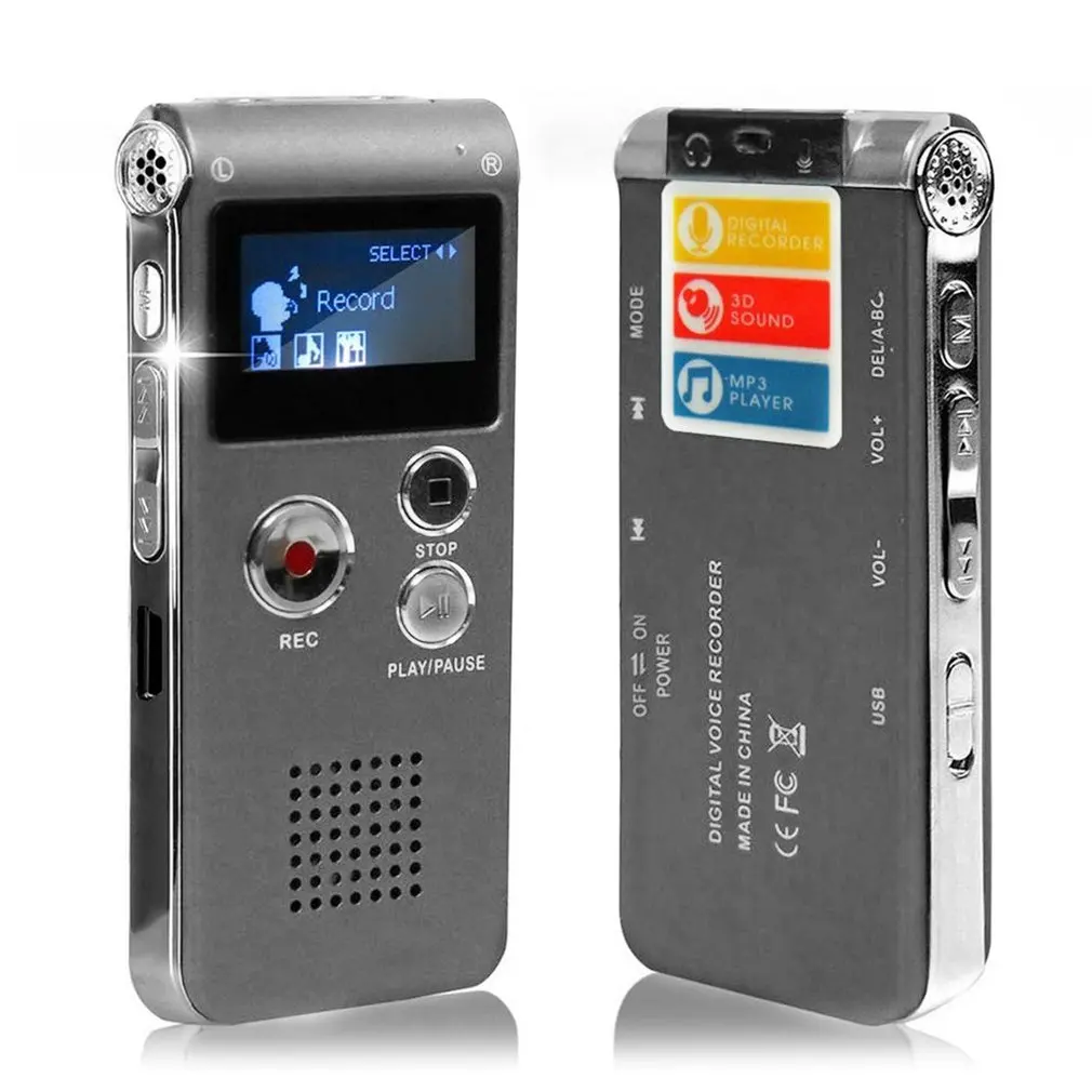 Multifunction,Digital Voice Recorder, 8G USB Rechargeable,Audio Voice Recording Dictaphone,WAV MP3 Player