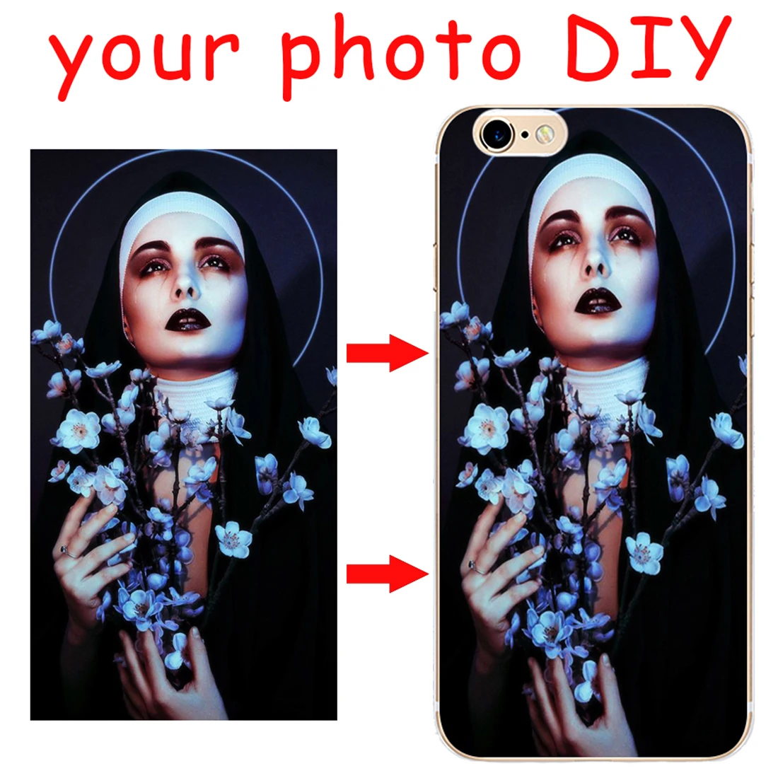 

DK Customized DIY Printed Photo Phone Cover Case for Apple iPhone 6 6S 7 8 Plus 5s 5 5c 4s X XR XS MAX DIY painting PC cases