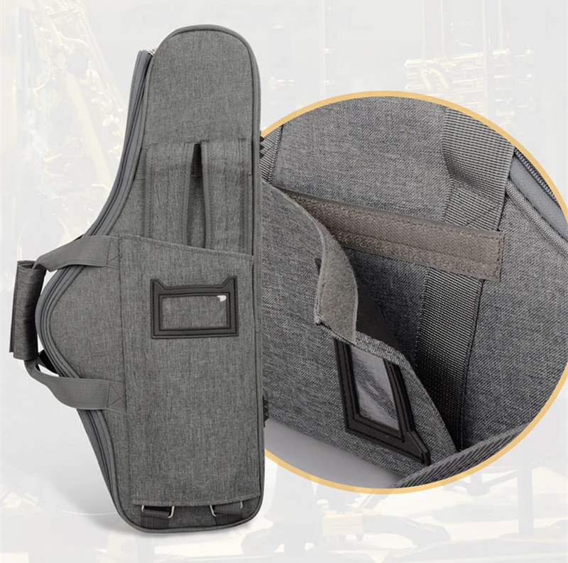 Портативный водостойкий альт саксофон сумка для саксофона Чехол 15 мм утолщенная мягкая двойная молния с регулируемым плечевым ремнем карман