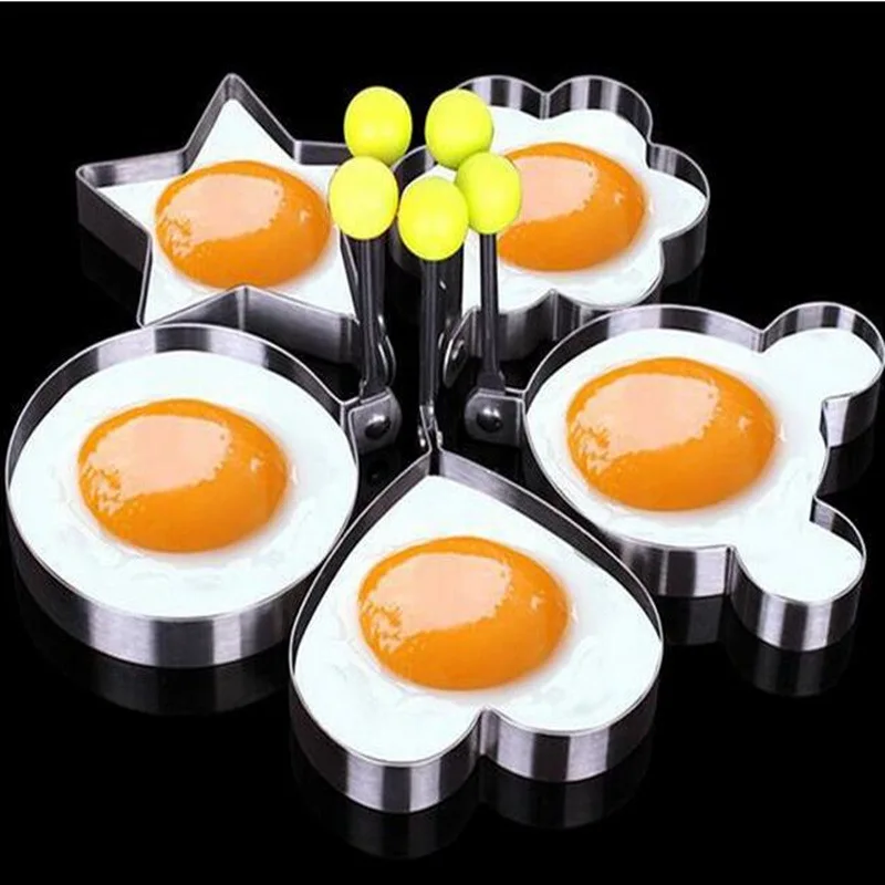 

5 Style Stainless Steel Fried Egg Shaper Pancake Mould Omelette Mold Frying Egg Cooking Tools Kitchen Accessories Gadget