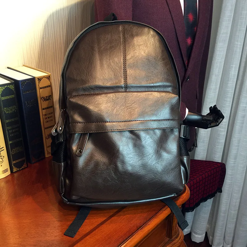 ETONWEAG Brands Leather School Backpacks For Boys Brown Luxury School