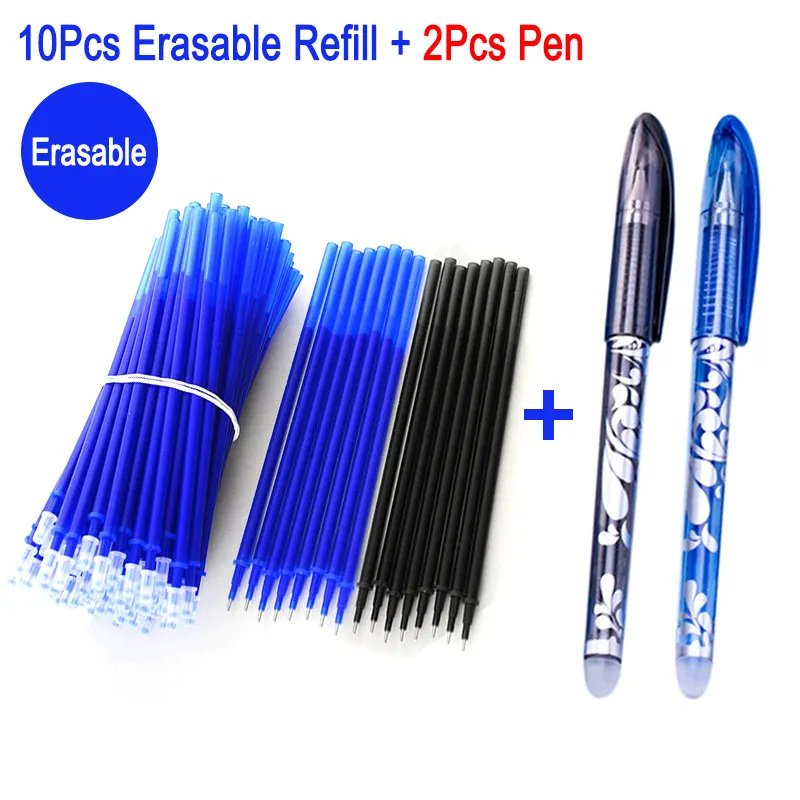 10~50Pcs 0.5mm Ballpoint Pen Refills Gel Black Ink Refill Writing Pens 3 Colors 