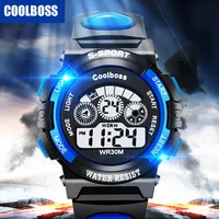 Coolboss Brand Children Watches Led Digital Kids Watches Boys Sports Watch Student Multifunctional Wristwatches relogio infantil