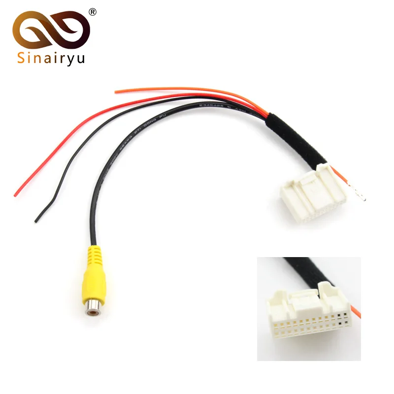 

Sinairyu Car Rear View Camera RCA Plug to Original Reverse Convert Video Adapter For Toyota RAV4 Crown Reiz Levin Stereo