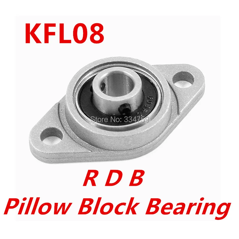2Pcs 8mm Bore Diameter KFL08 Pillow Block Bearing Flange Rhombic Bearings neNIU 