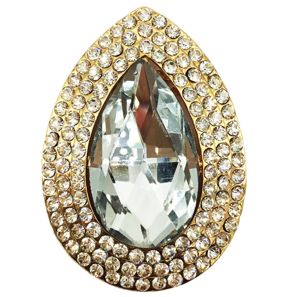 

Fashion Clear AB Rhinestone Teardrop Water Dorp Brooches Women's Alloy Branch Brooch Pins Suits Dress Banquet Brooch BRO15